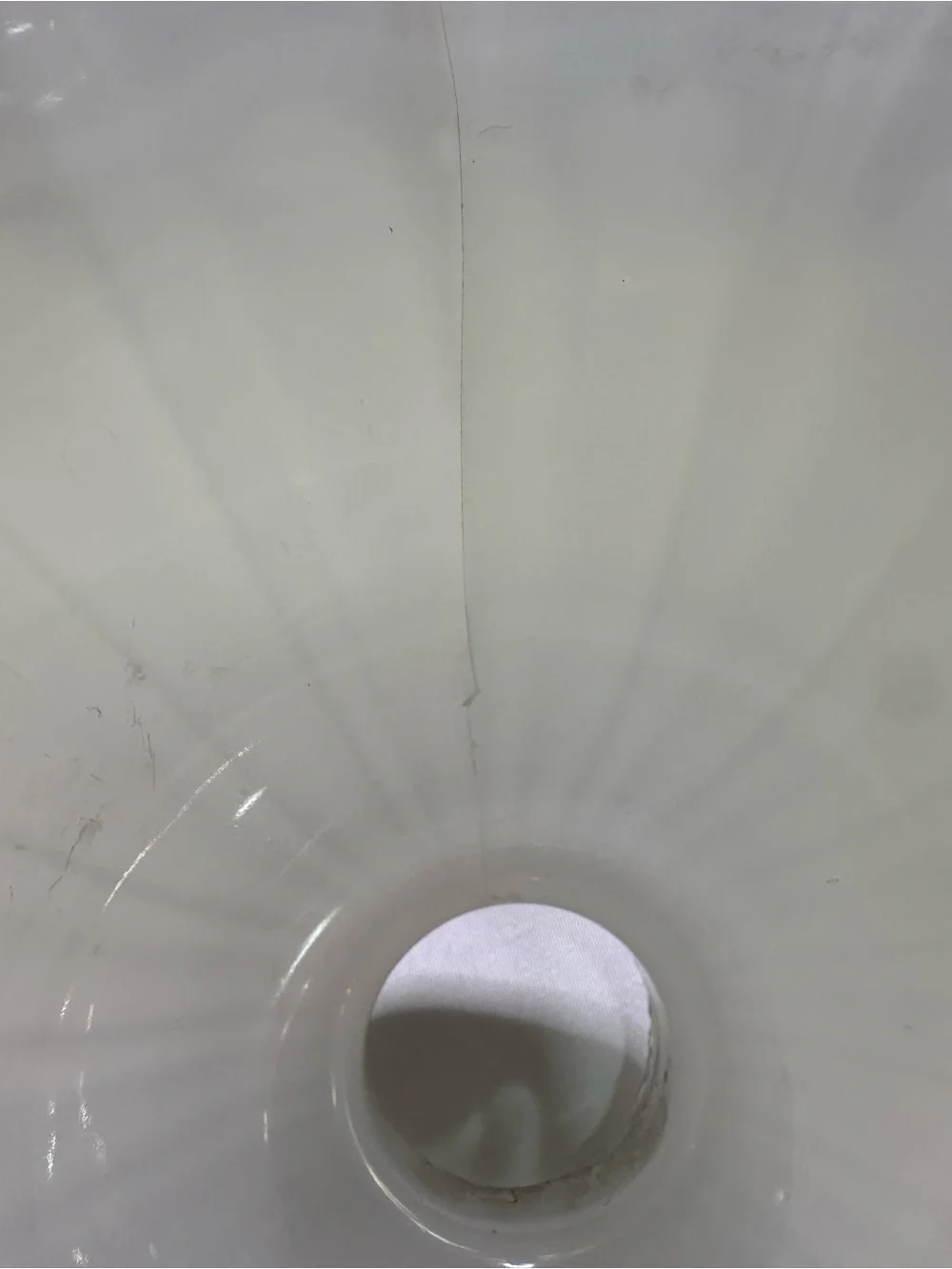 Vintage / antique milk glass/clam broth lampshade pendant light shade opalescent